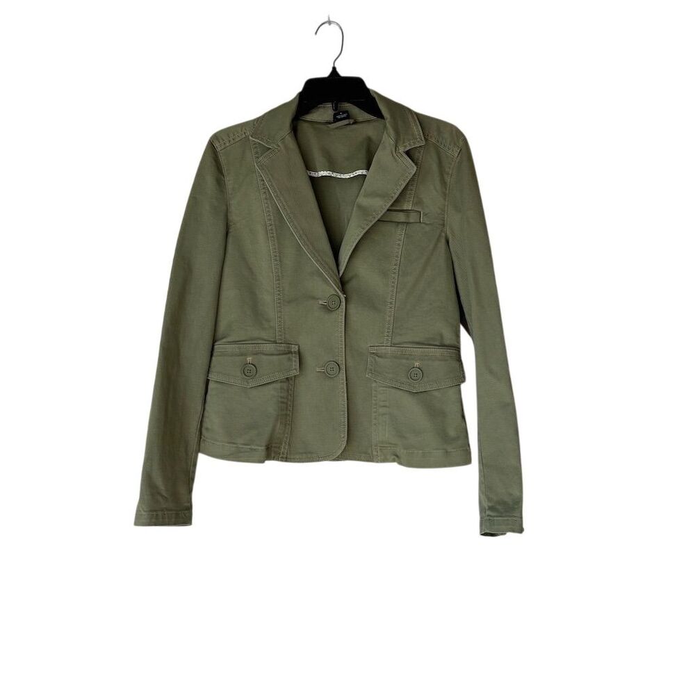 GAP Women's Sage Green Blazer Jacket Size 6 Button-Up Tailored
